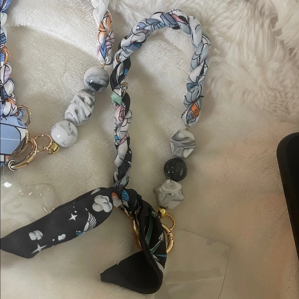 Phone charm bag extender wristlet hook scarf choose one new